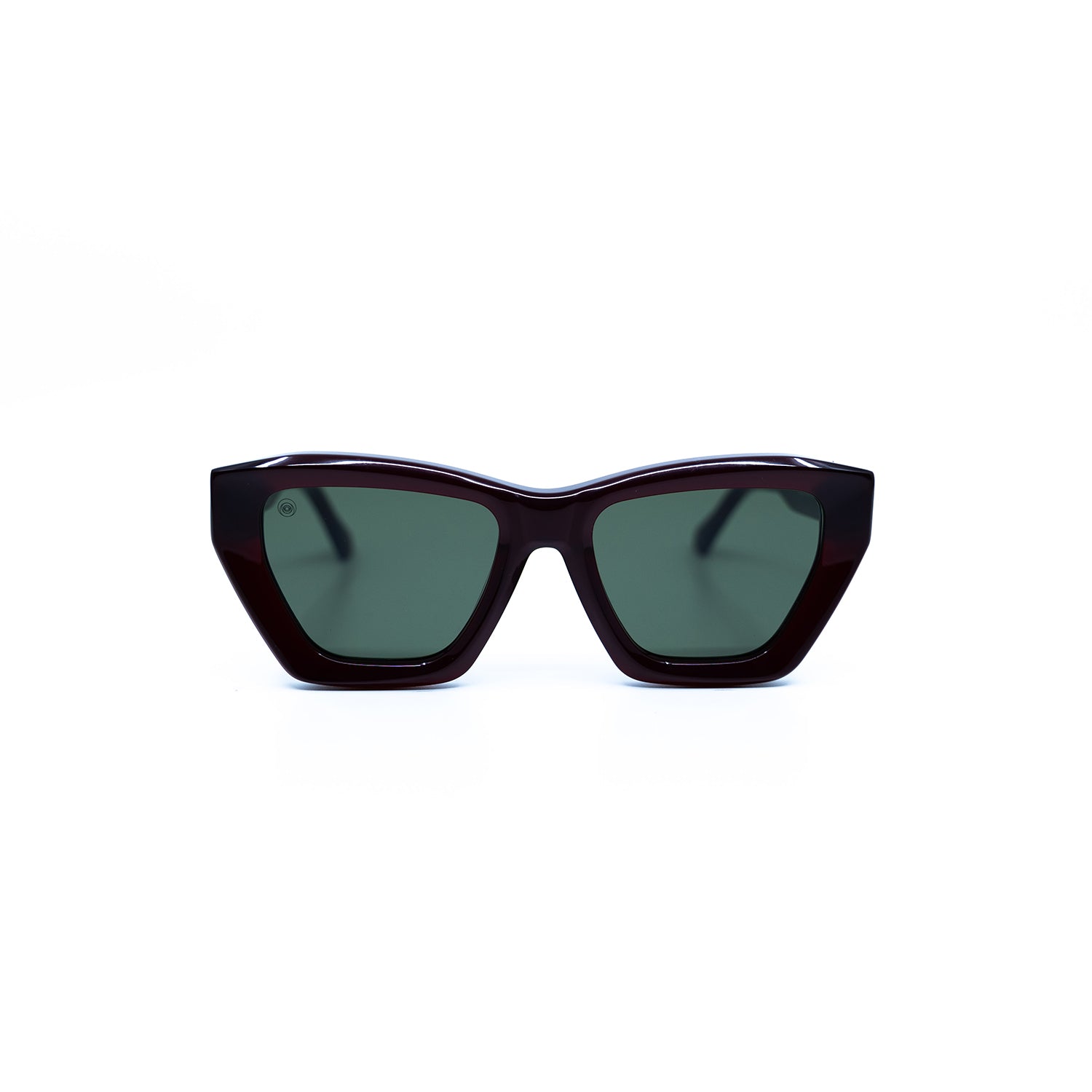 Osca Sunglasses with Velvet Frame & Green Lens