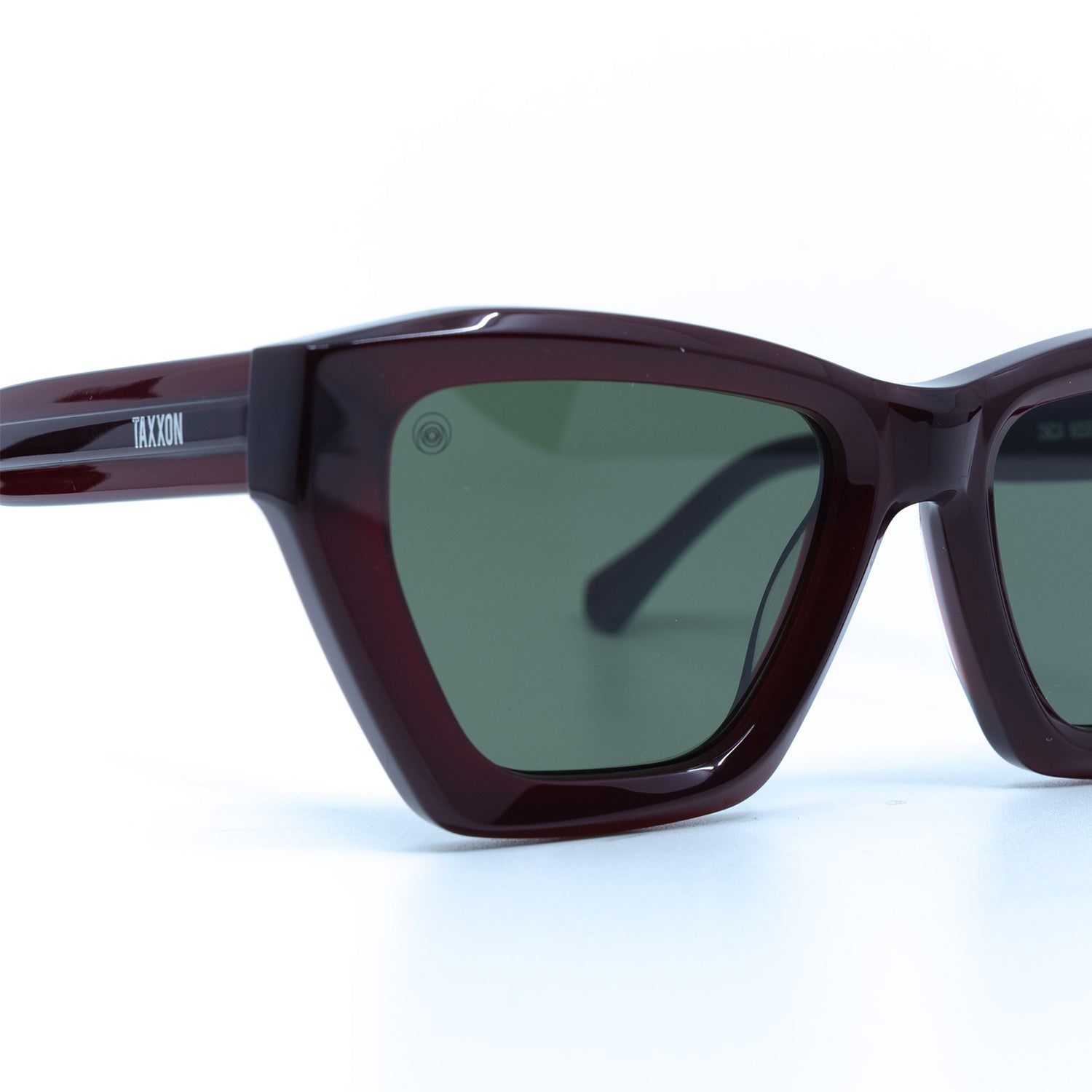 Osca Sunglasses with Velvet Frame & Green Lens