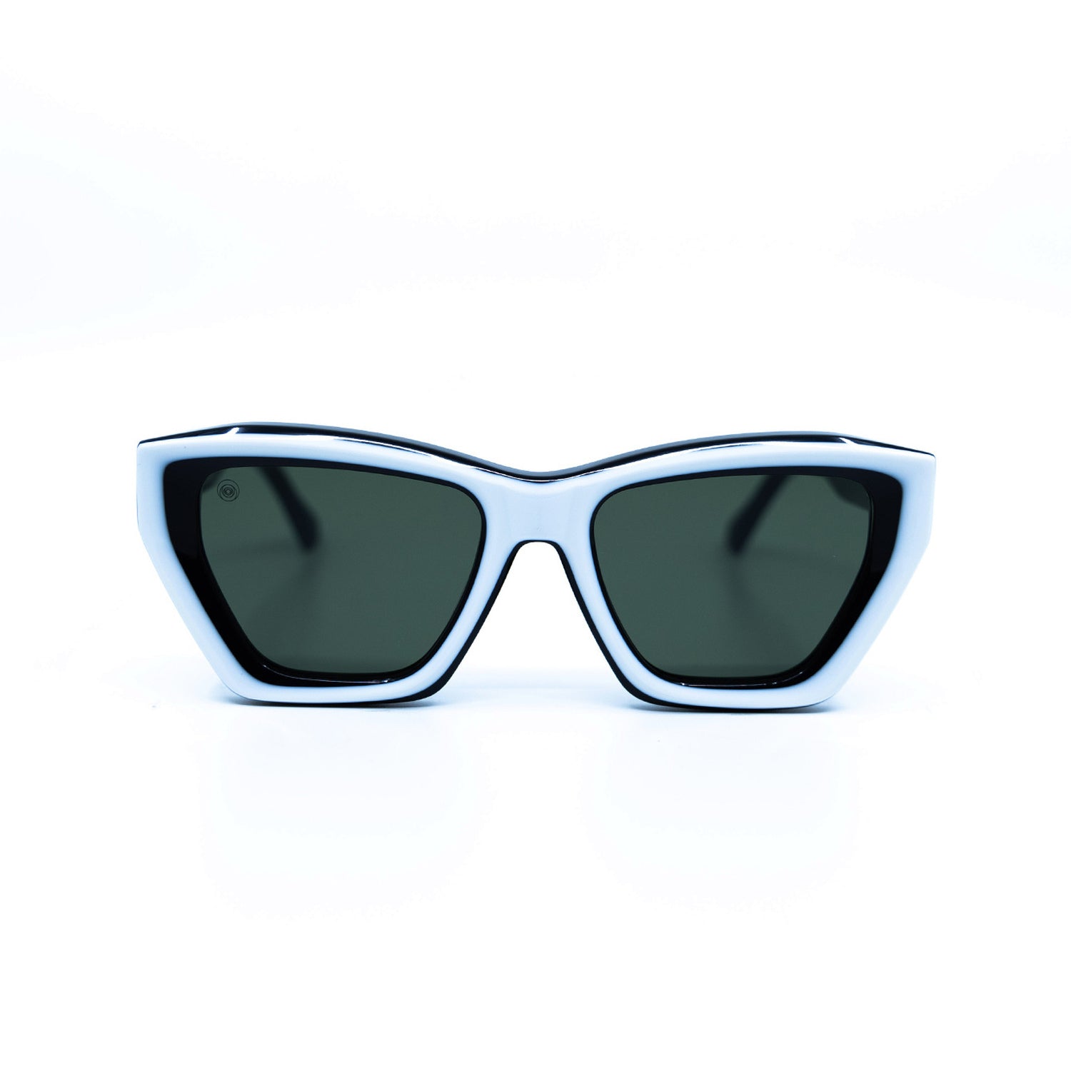 Osca Sunglasses with White Frame & Green Lens – TAXXON Eyewear