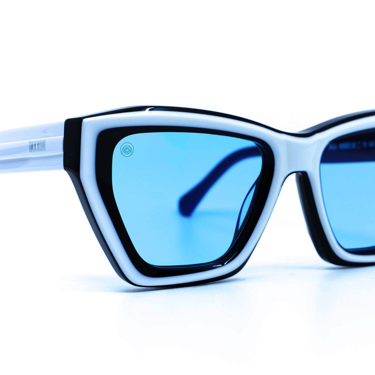 Osca Sunglasses with White Frame & Light Blue Lens