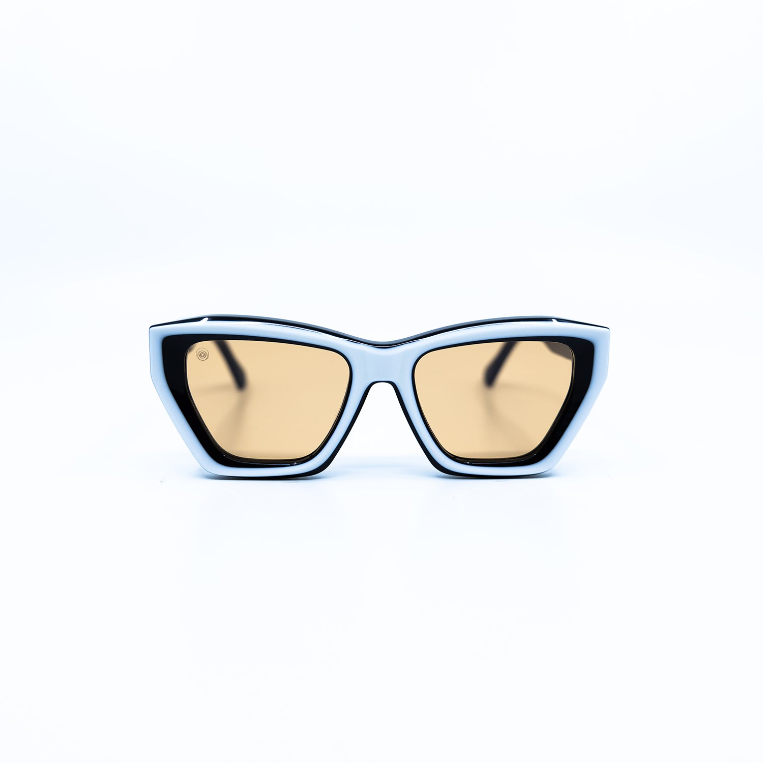 Osca Sunglasses with White Frame & Orange Lens