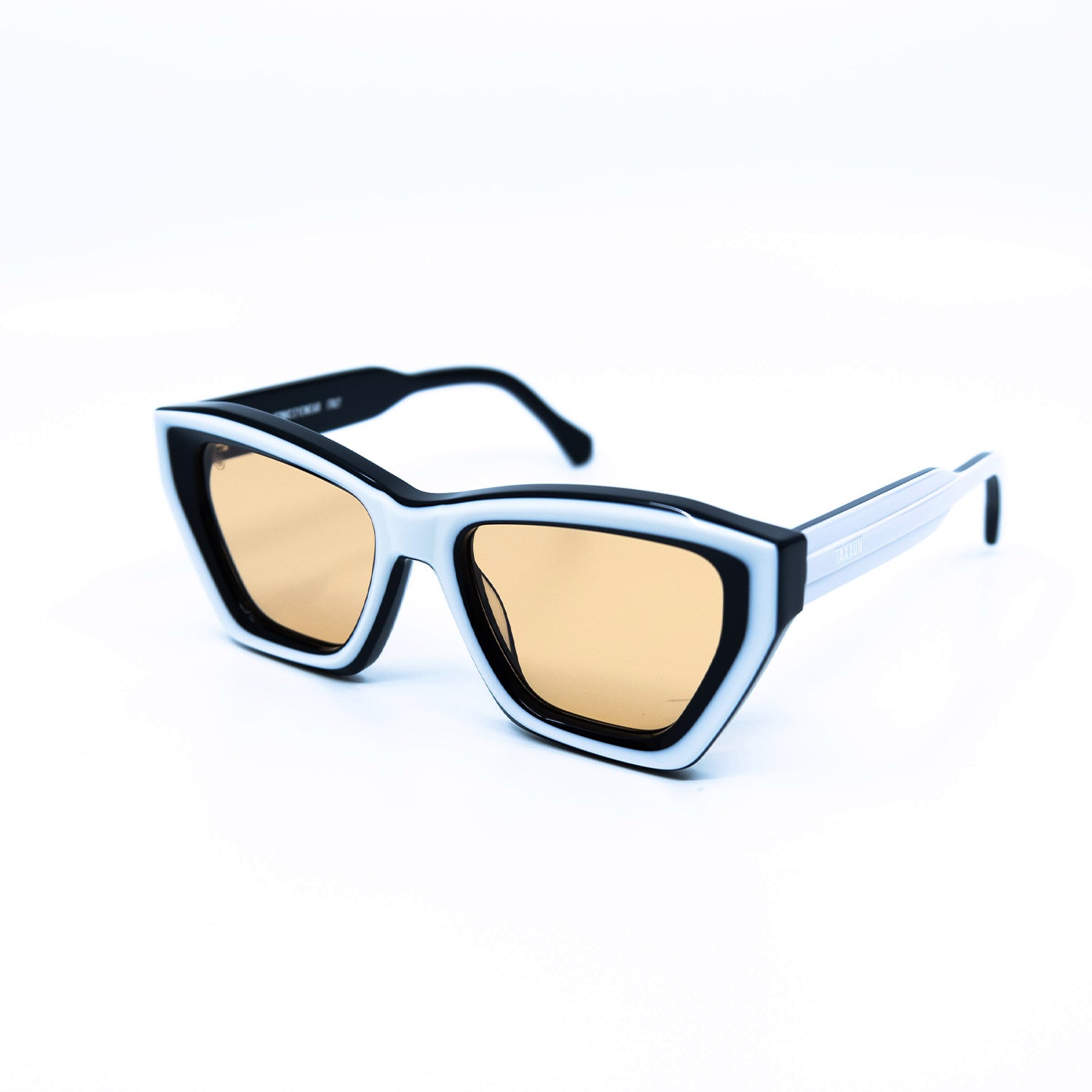 Osca Sunglasses with White Frame & Orange Lens