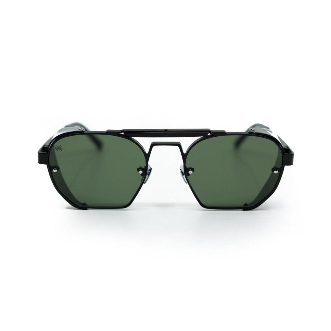 Sully Sunglasses with Black Frame & Green Lens