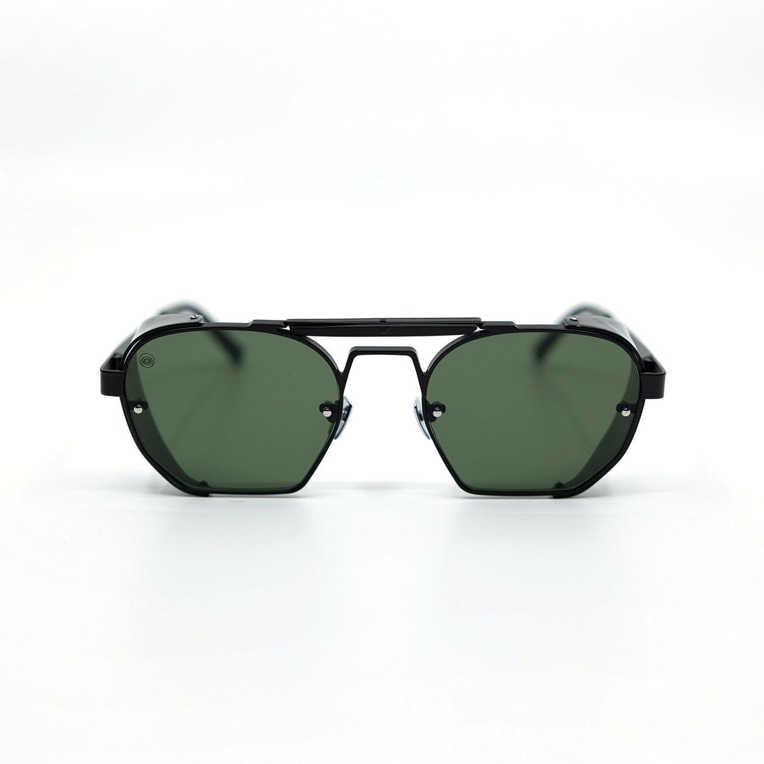 Sully Sunglasses with Black Frame & Green Lens