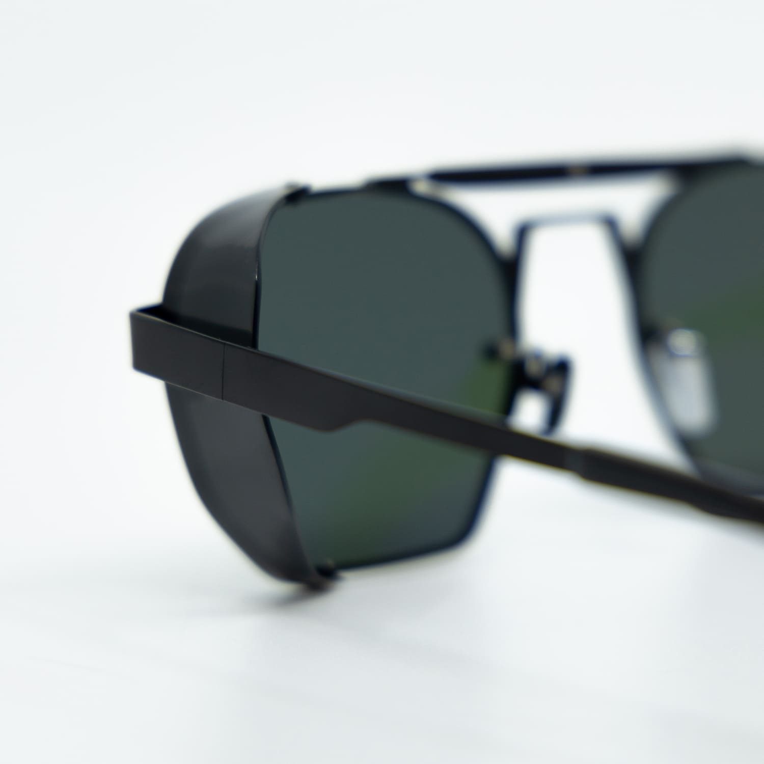 Sully Sunglasses with Black Frame & Green Lens