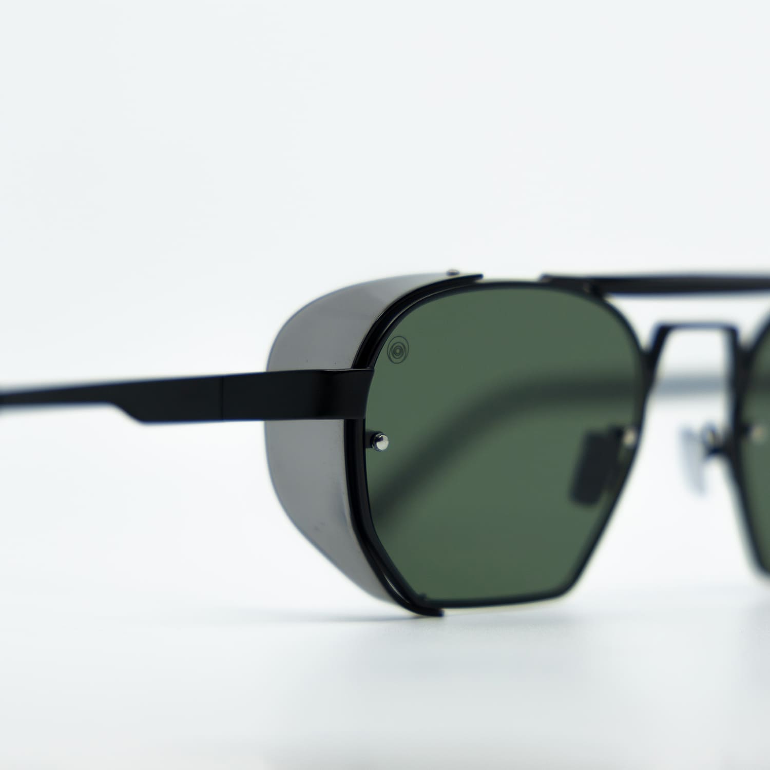 Sully Sunglasses with Black Frame & Green Lens