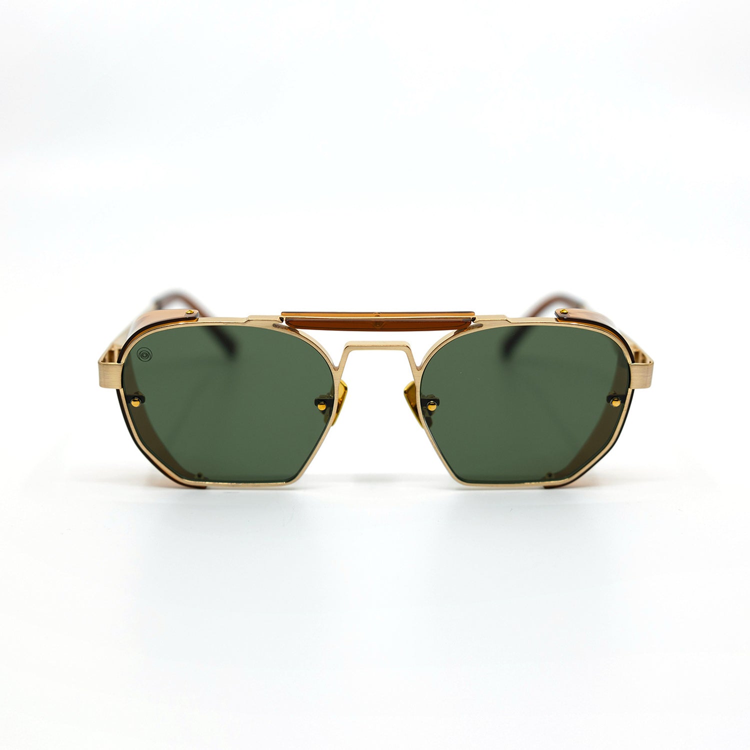 Sully Sunglasses with Brown Frame & Green Lens