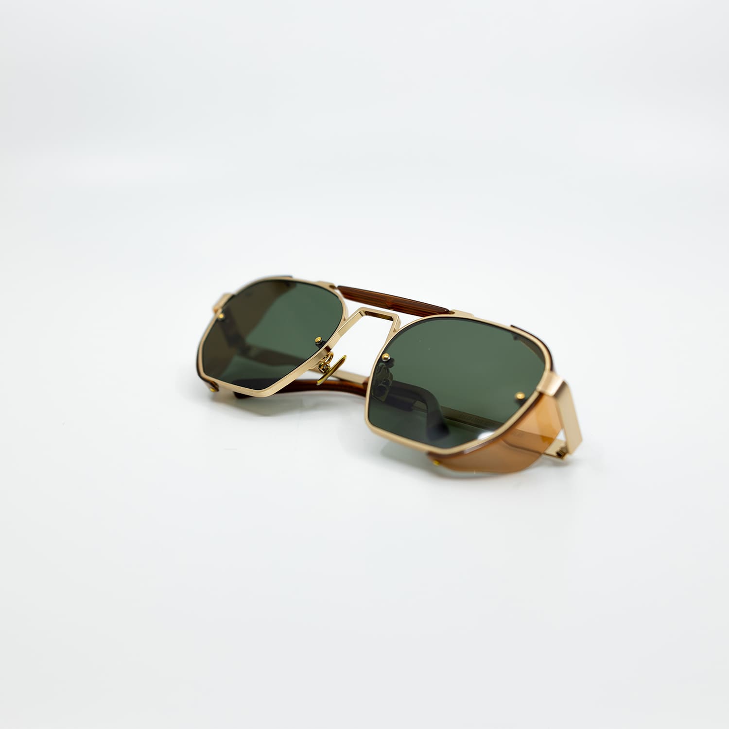 Sully Sunglasses with Brown Frame & Green Lens