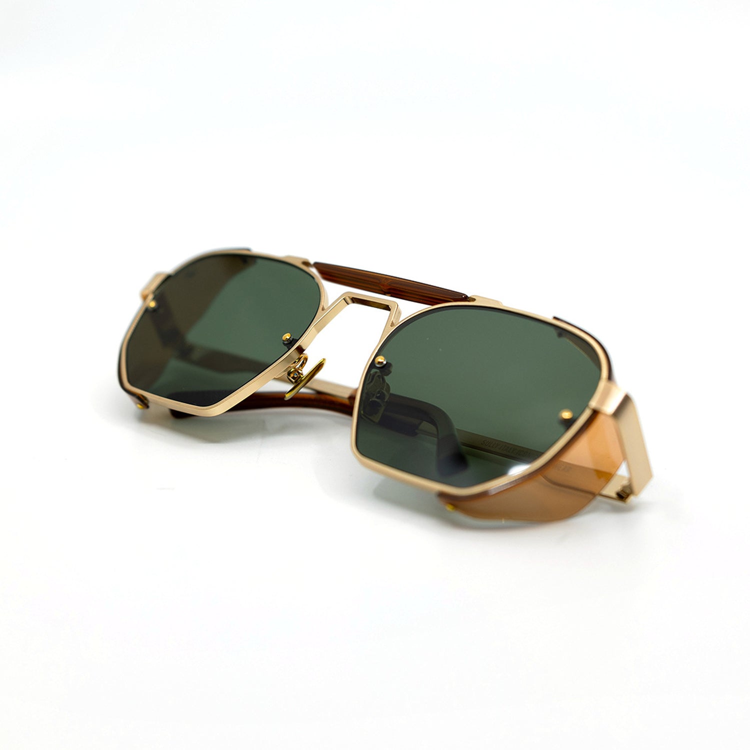 Sully Sunglasses with Brown Frame & Green Lens