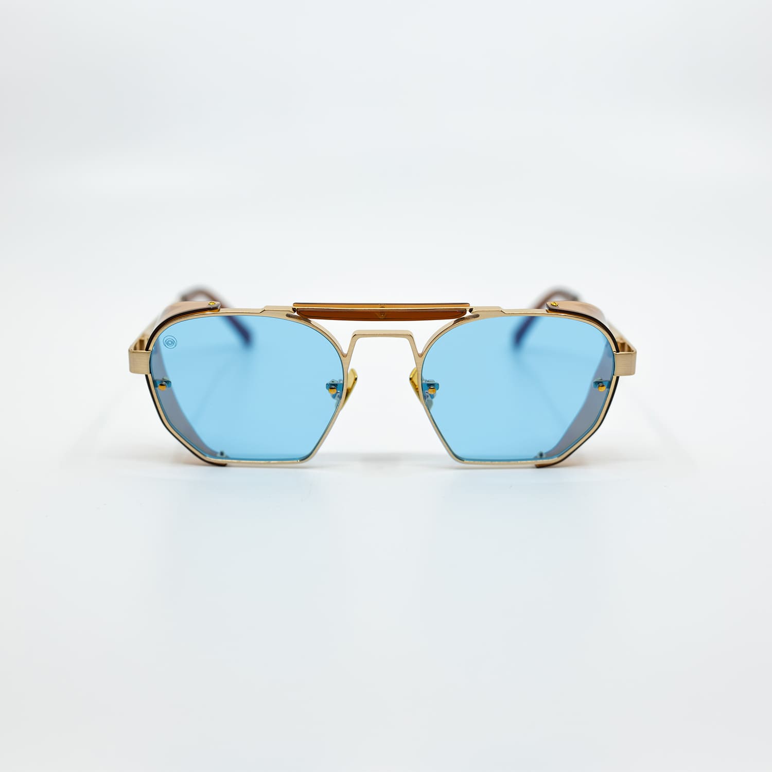 Sully Sunglasses with Brown Frame & Light Blue Lens
