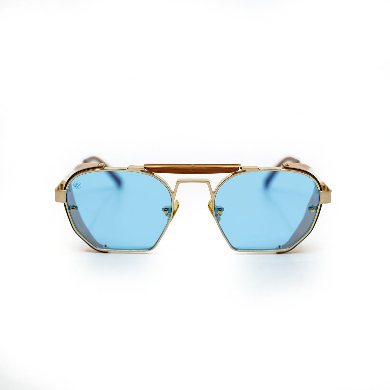 Sully Sunglasses with Brown Frame & Light Blue Lens