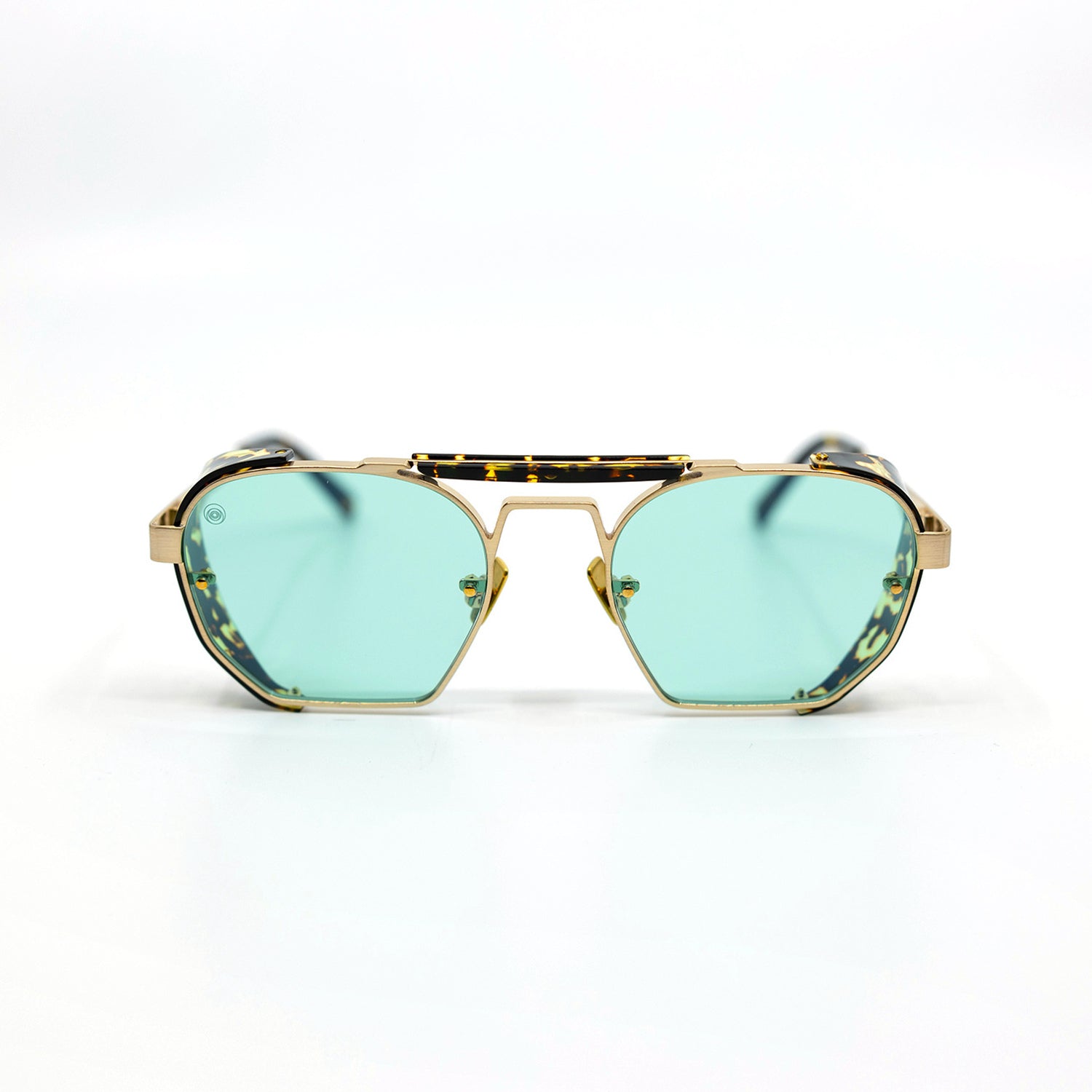 Sully Sunglasses with Havana Frame & Aqua Lens