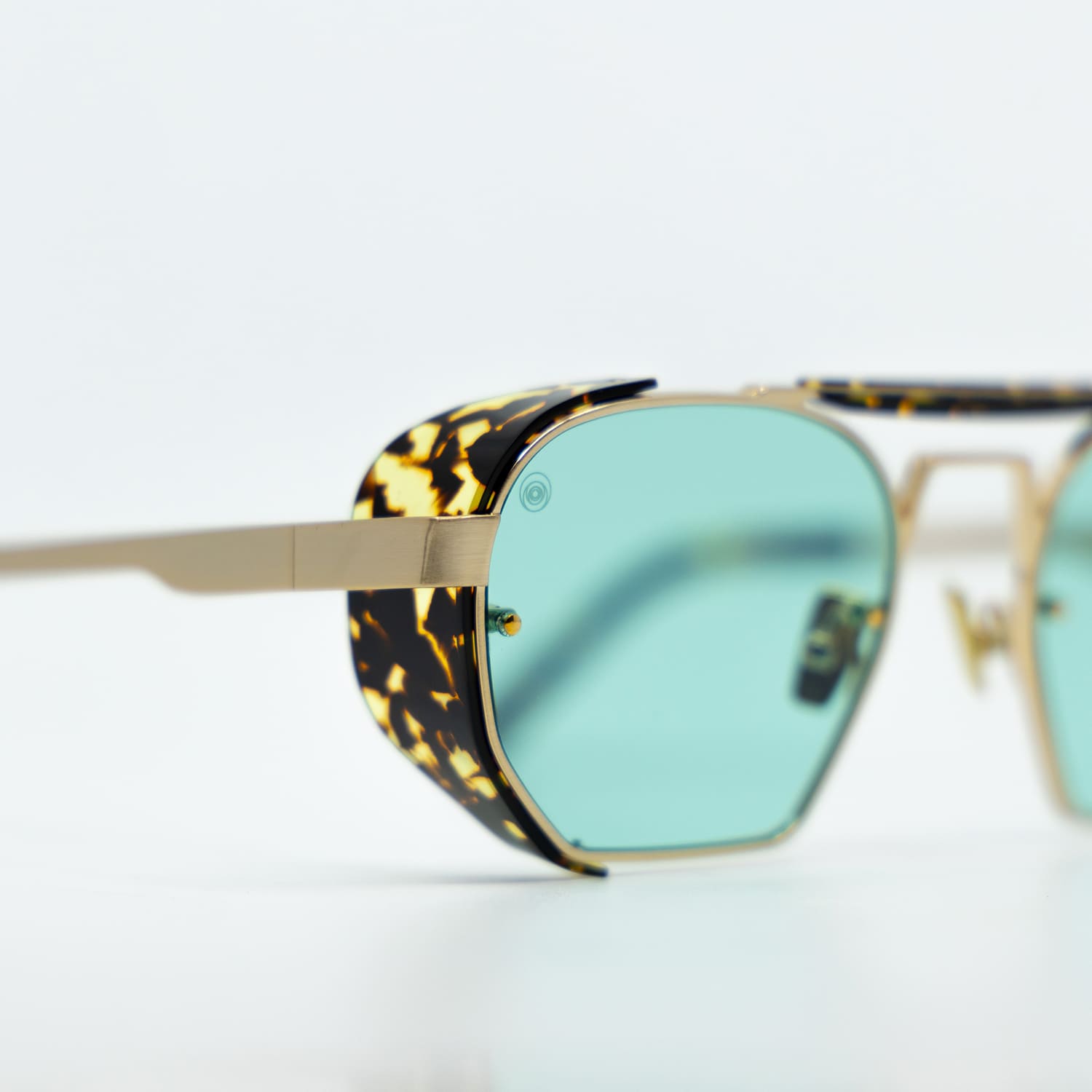 Sully Sunglasses with Havana Frame & Aqua Lens