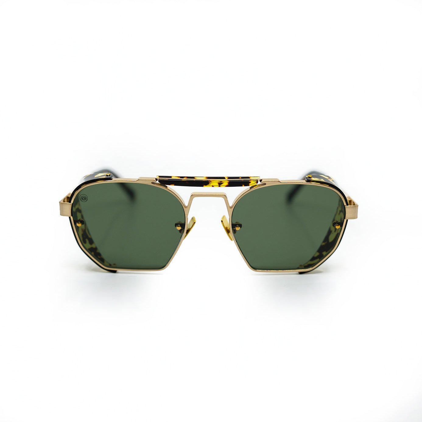 Sully Sunglasses with Havana Frame & Green Lens