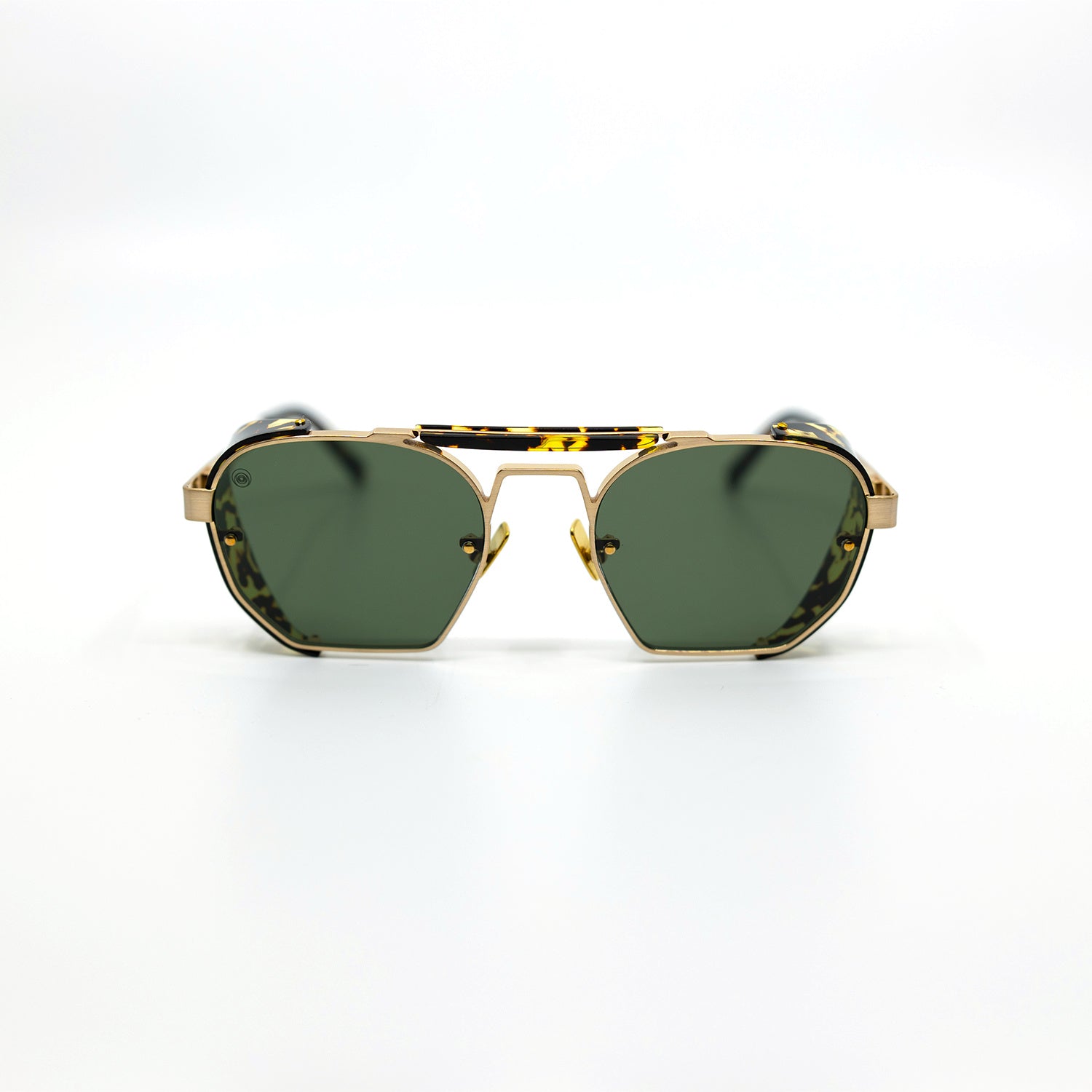 Sully Sunglasses with Havana Frame & Green Lens