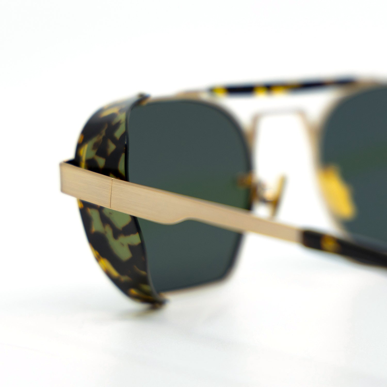 Sully Sunglasses with Havana Frame & Green Lens