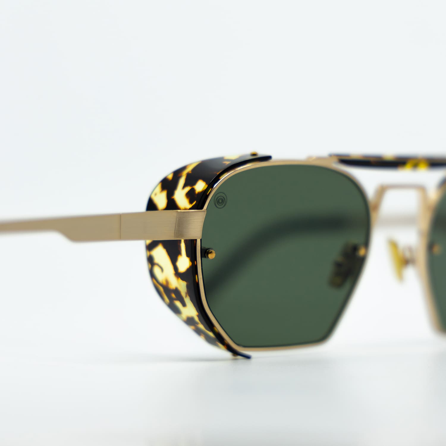 Sully Sunglasses with Havana Frame & Green Lens
