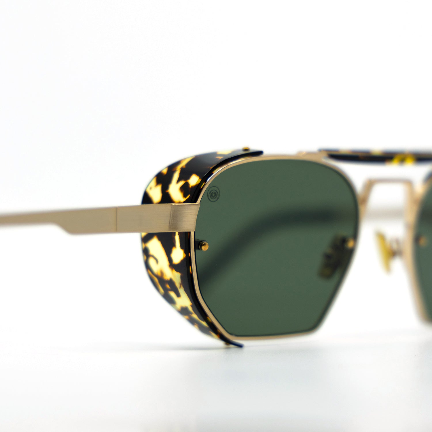 Sully Sunglasses with Havana Frame & Green Lens