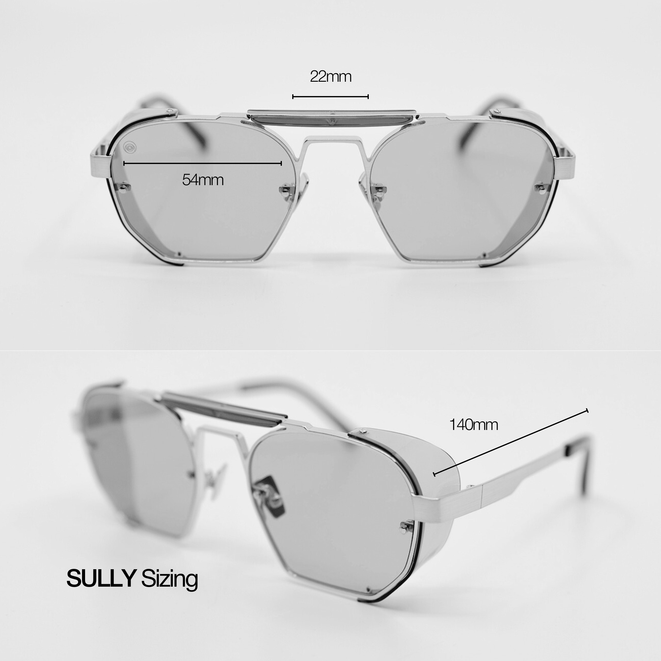 Sully Sunglasses with Brown Frame & Light Blue Lens