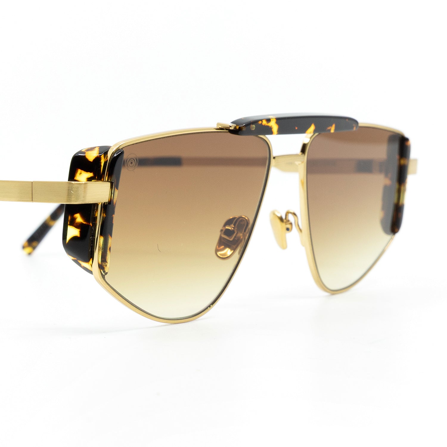 Five-O Sunglasses with Havana Frame & Brown Lens