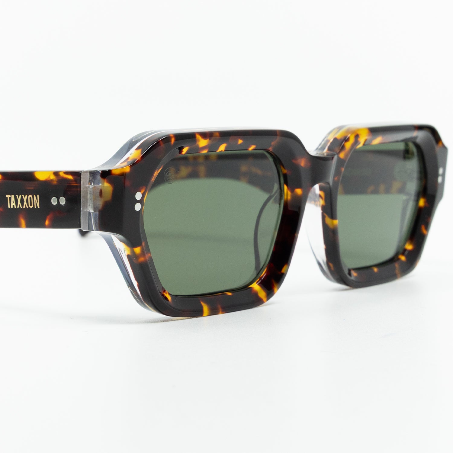 925 Sunglasses with Havana Frame &  Green Lens