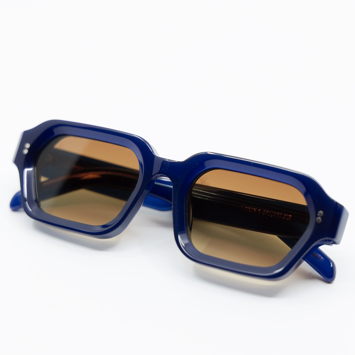 925 Sunglasses with  Navy Blue Frame & Brown Lens