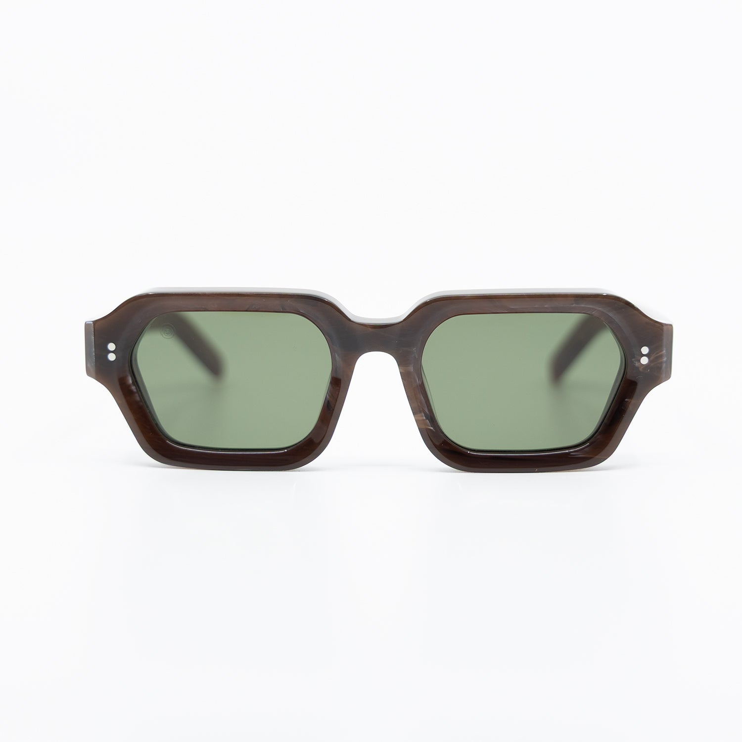 925 Sunglasses with Brown Frame & Green Lens