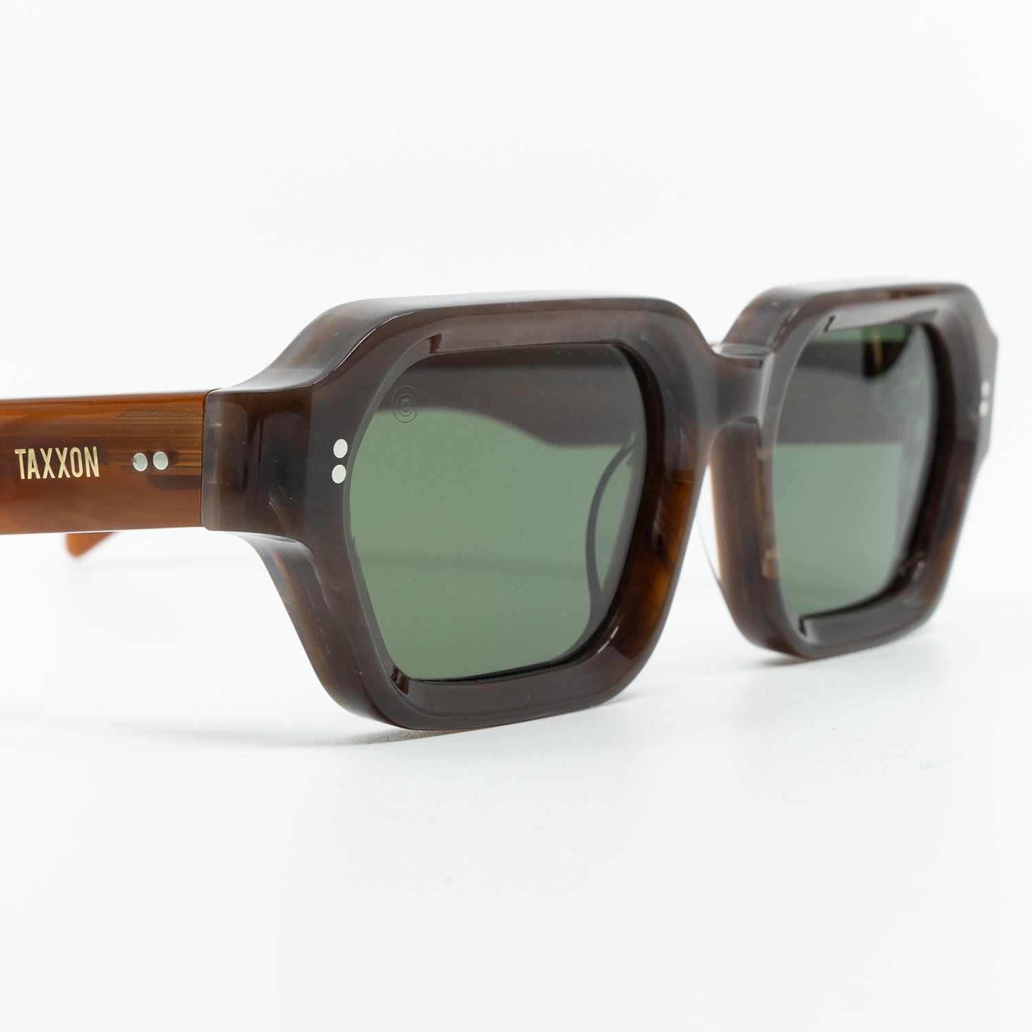 925 Sunglasses with Brown Frame & Green Lens
