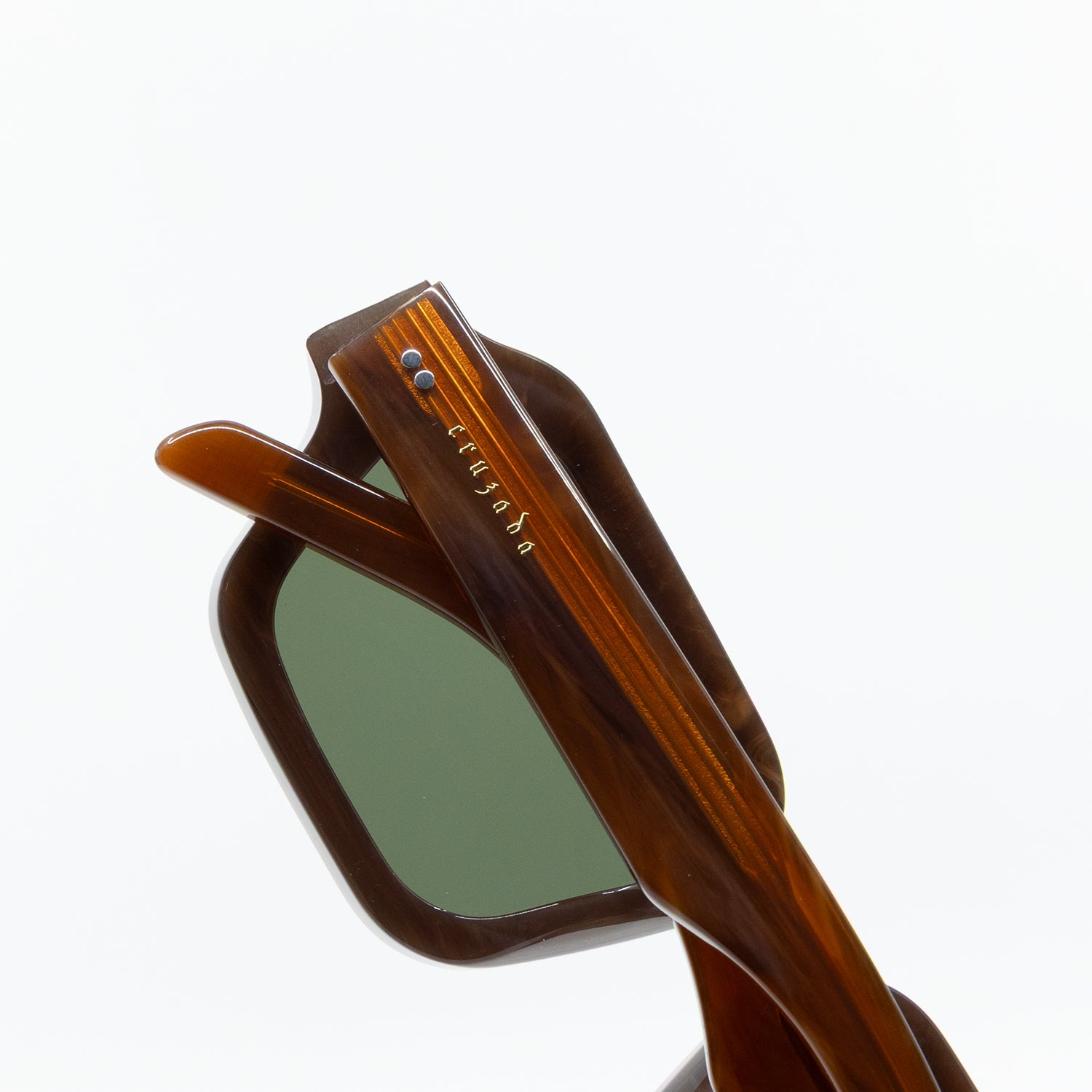 925 Sunglasses with Brown Frame & Green Lens