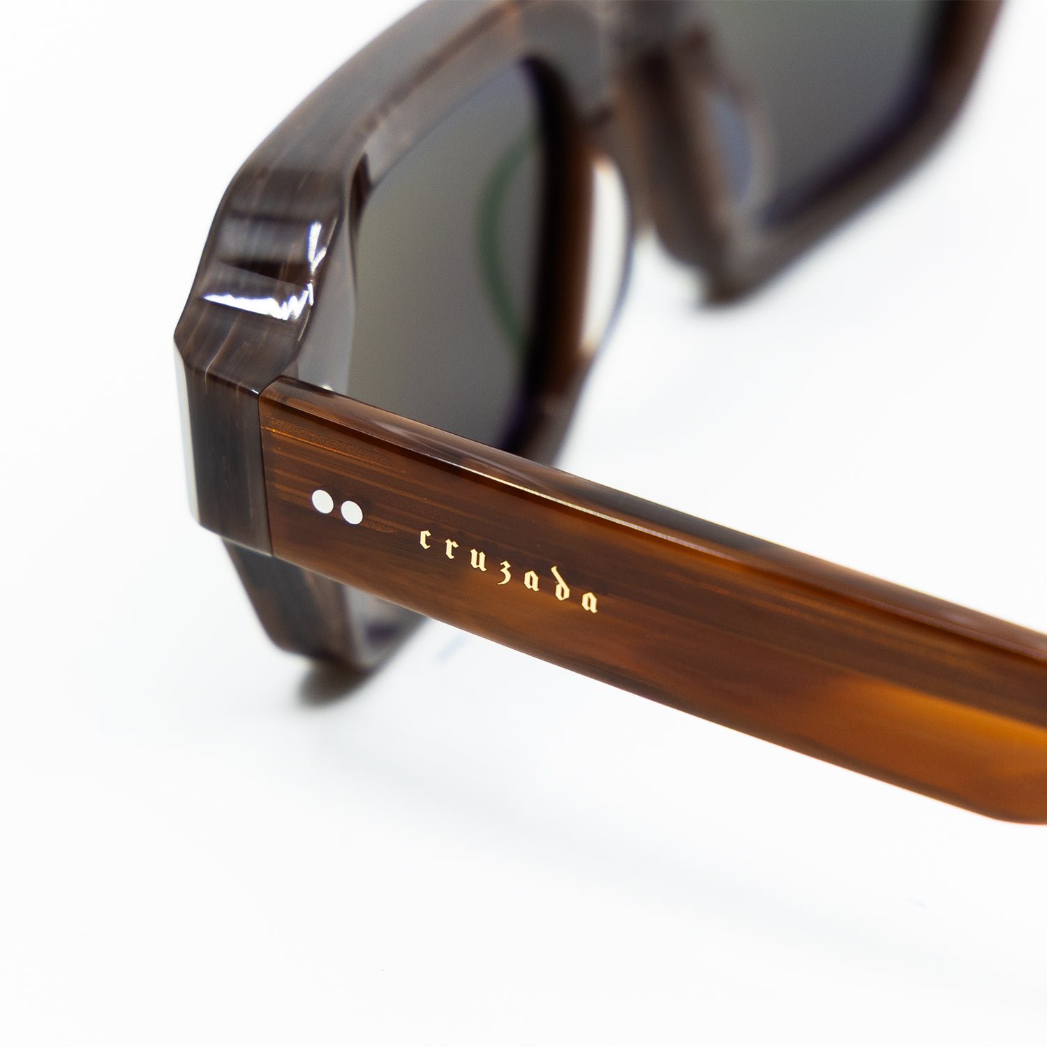 925 Sunglasses with Brown Frame & Green Lens