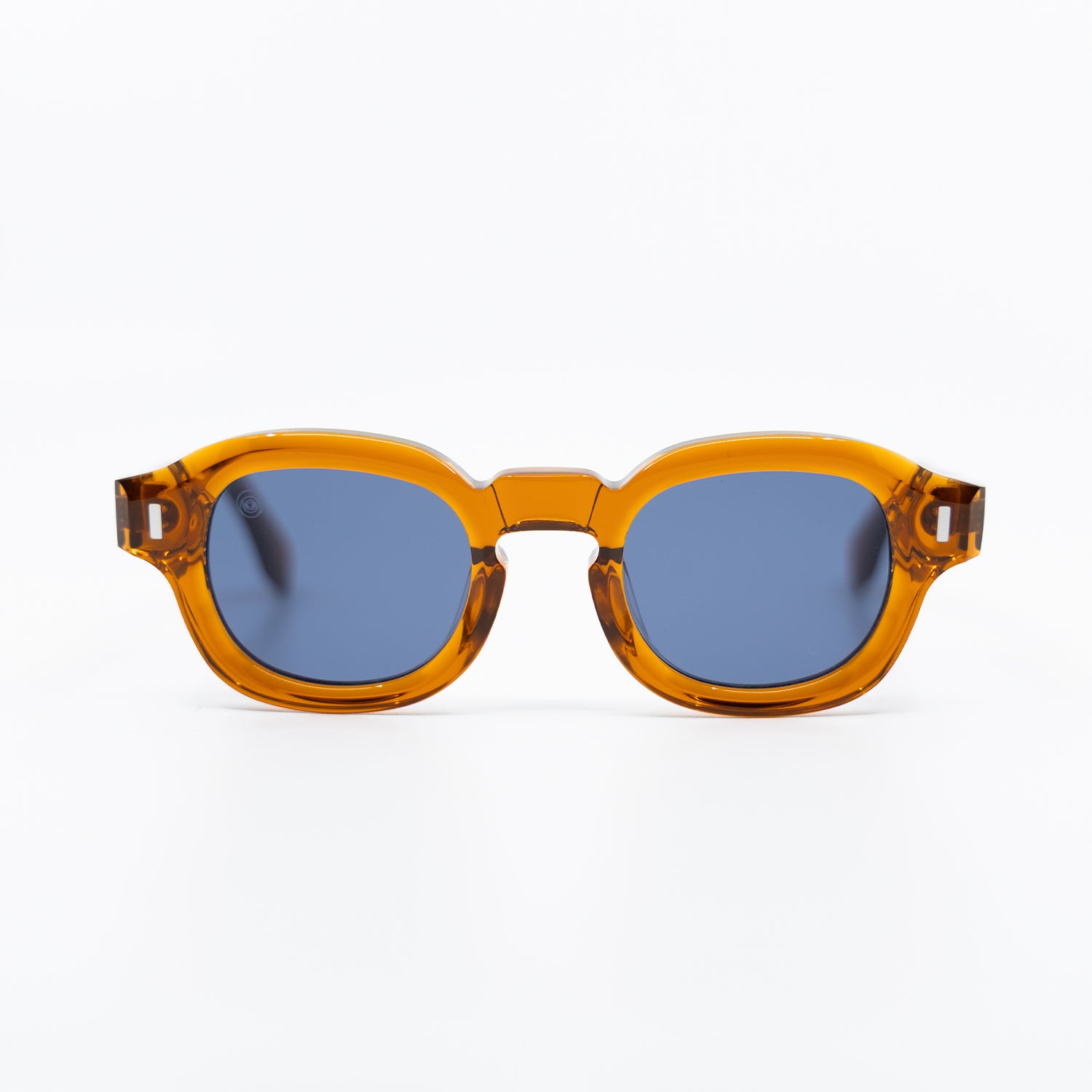 Tom Sunglasses with Amber Frame & Navy Blue Lens