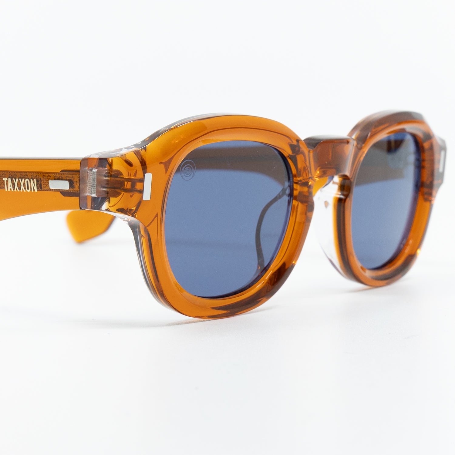 Tom Sunglasses with Amber Frame & Navy Blue Lens