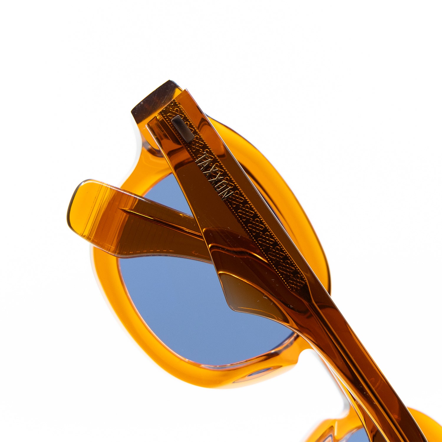 Tom Sunglasses with Amber Frame & Navy Blue Lens