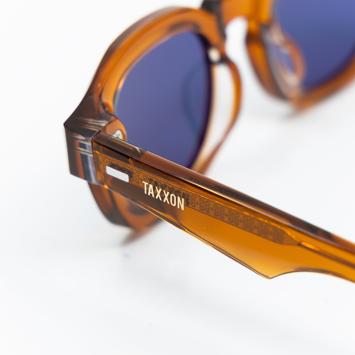 Tom Sunglasses with Amber Frame & Navy Blue Lens