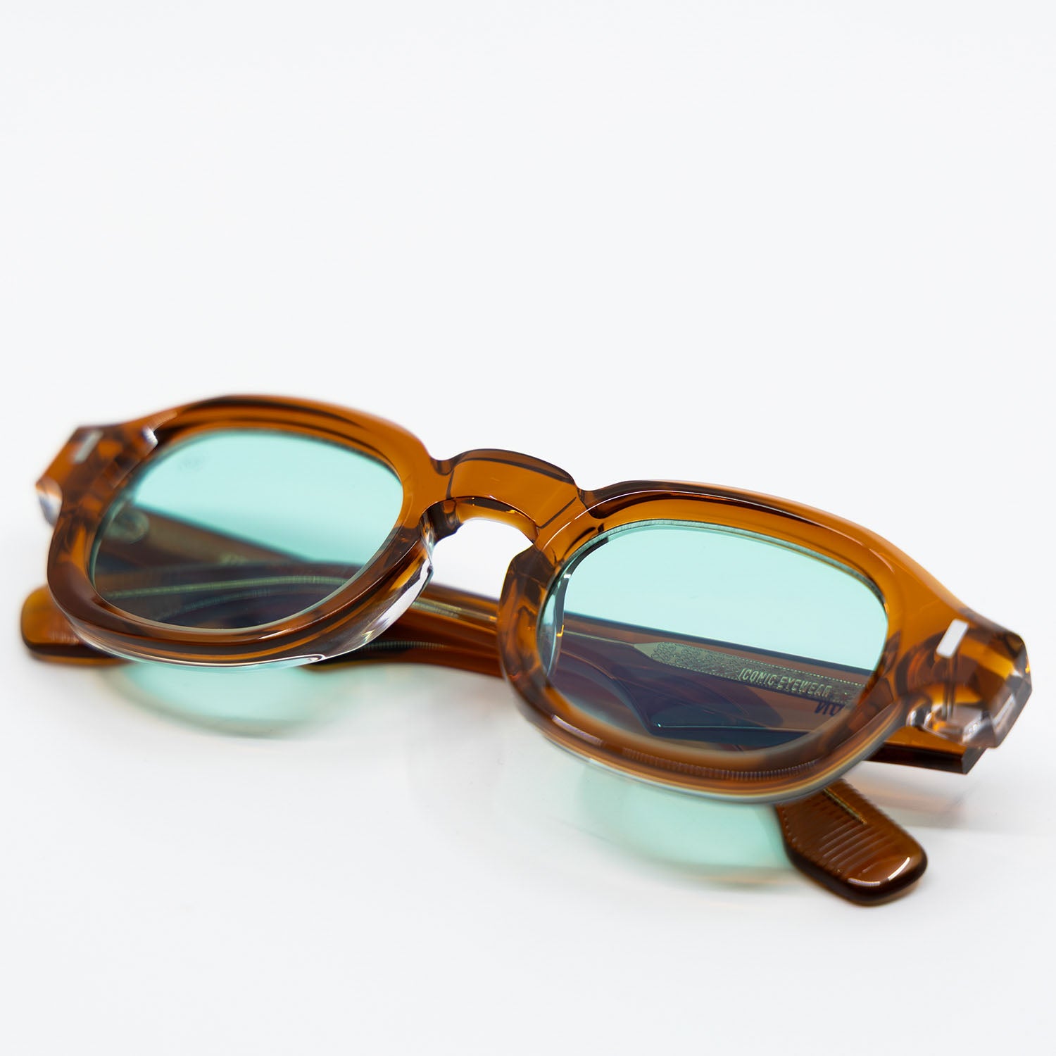 Tom Sunglasses with Amber Frame & Aqua Lens
