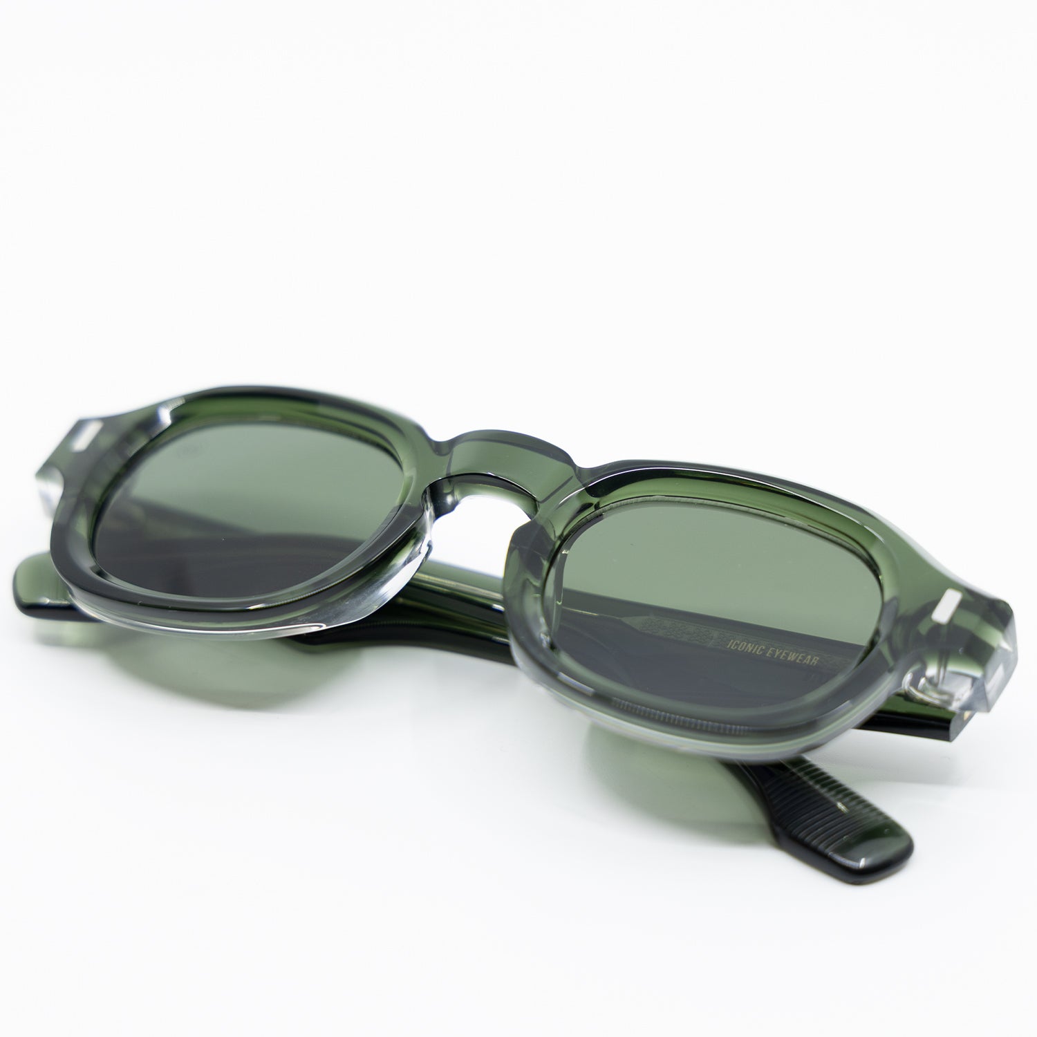 Tom Sunglasses with Olive Frame & Green Lens
