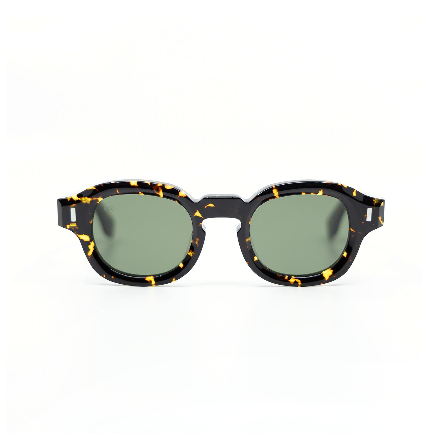Tom Sunglasses with Havana Frame & Green Lens