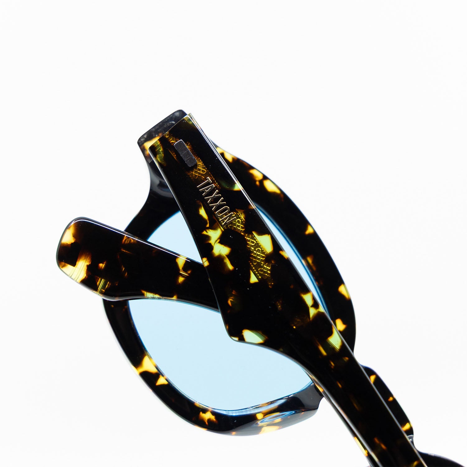 Tom Sunglasses with Havana Frame & Light Blue Lens