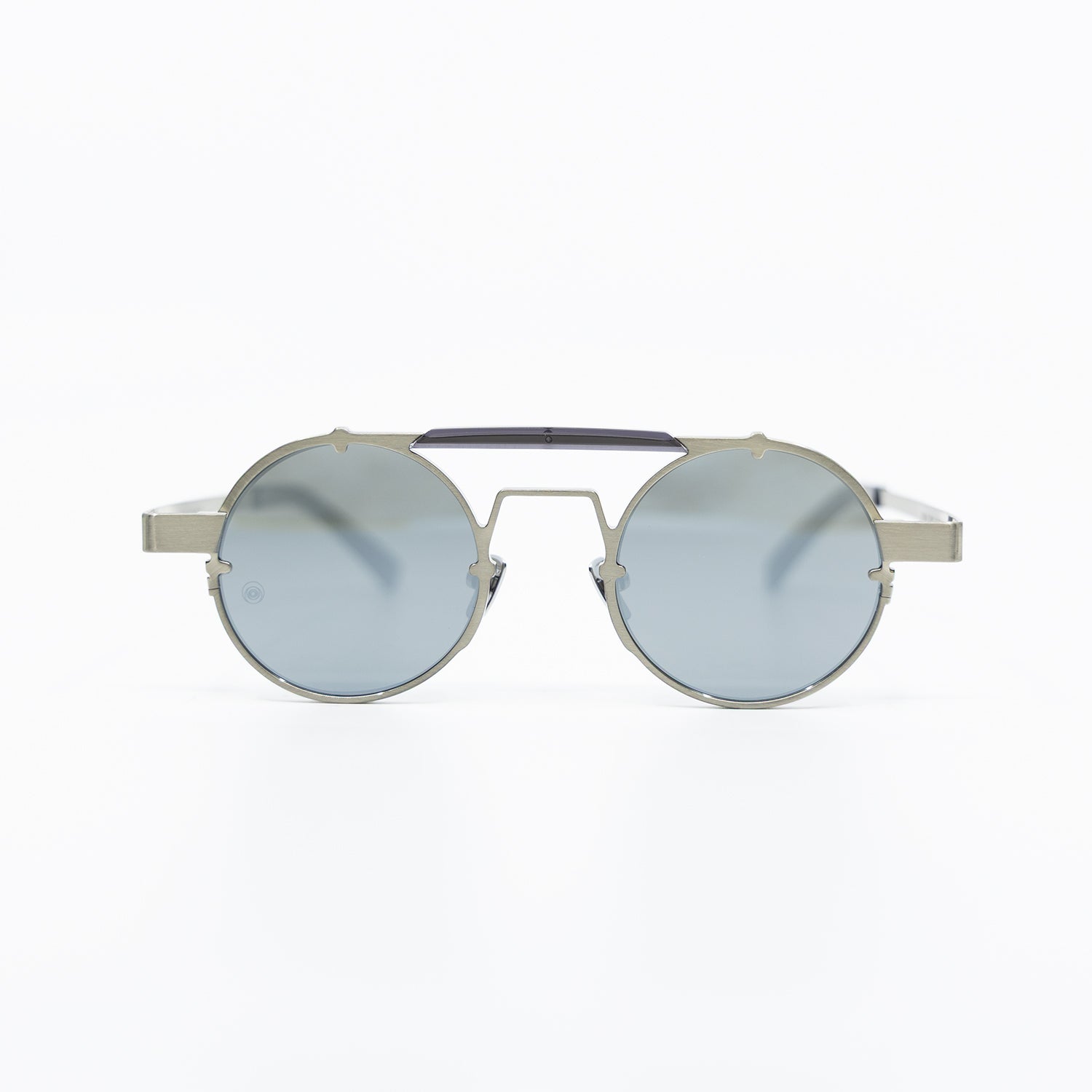 Lennon Sunglasses with Silver Frame & Silver Mirror Lens