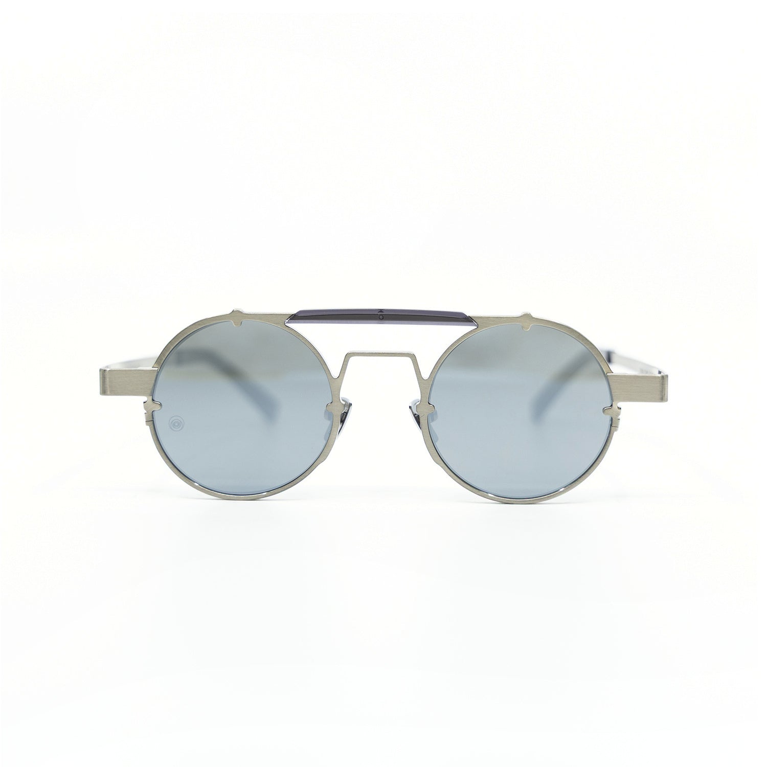 Lennon Sunglasses with Silver Frame & Silver Mirror Lens