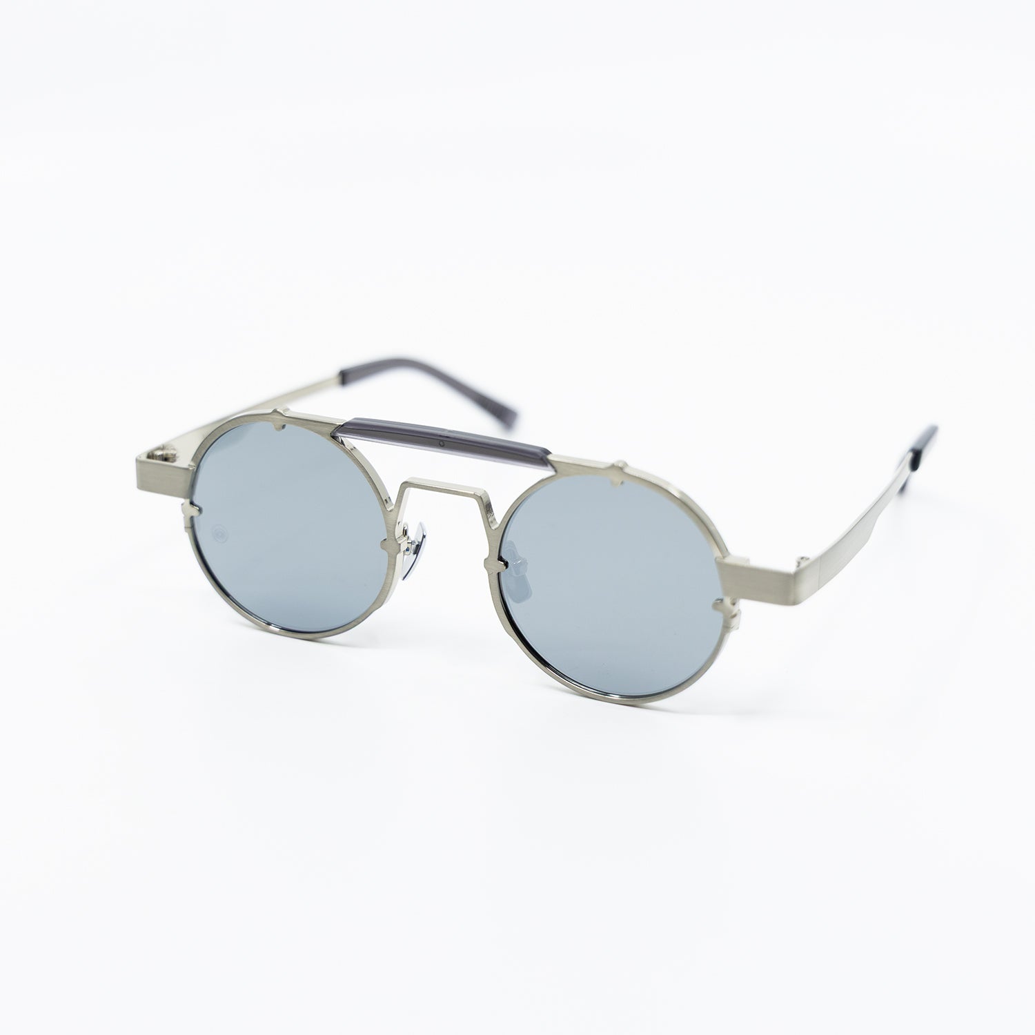 Lennon Sunglasses with Silver Frame & Silver Mirror Lens