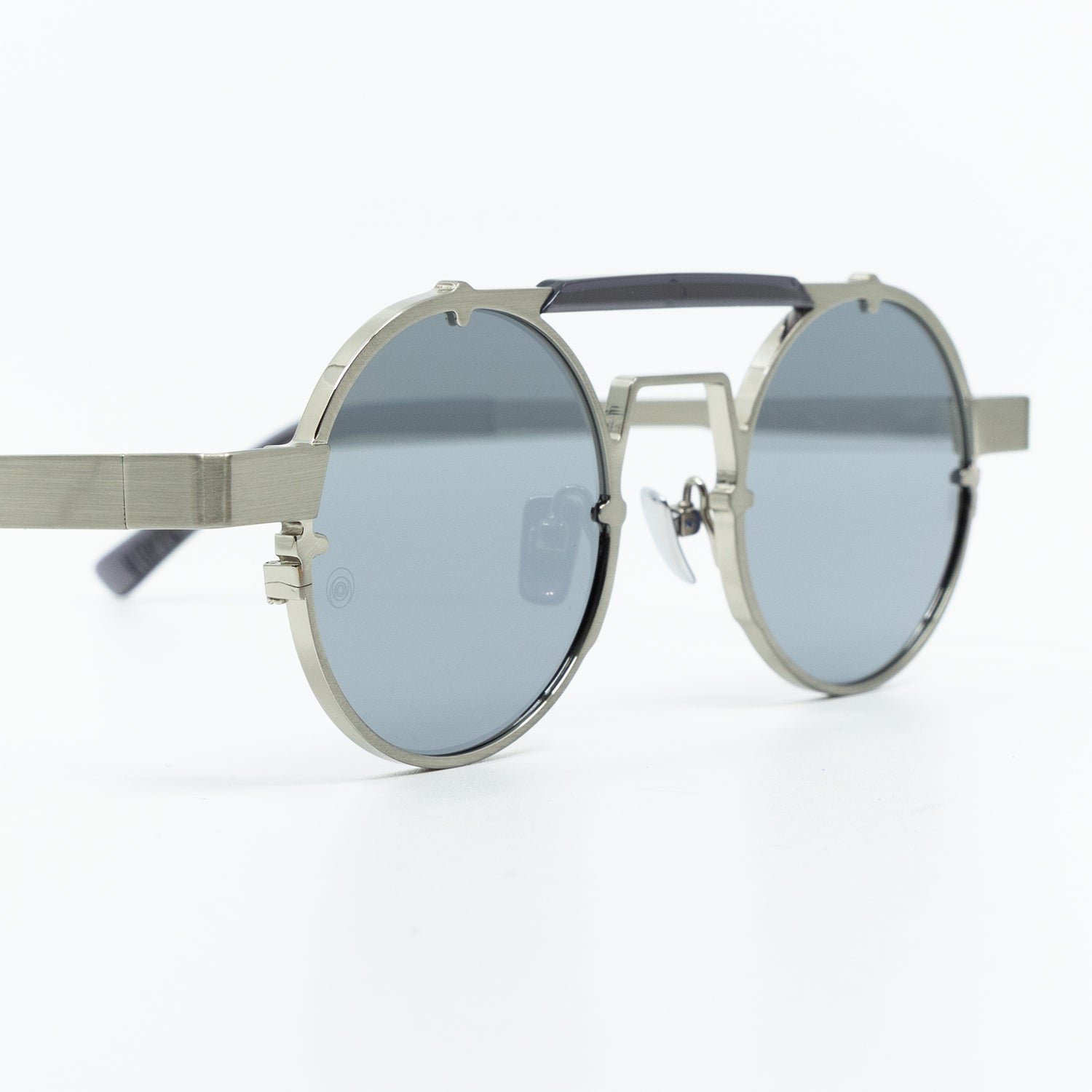 Lennon Sunglasses with Silver Frame & Silver Mirror Lens