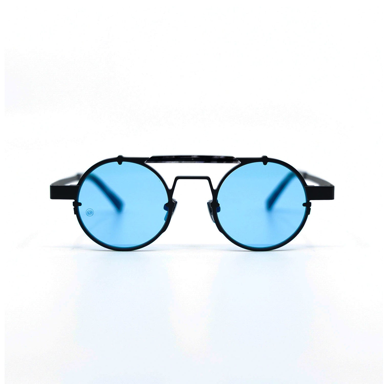 Lennon Sunglasses with Black Frame & Blue Lens