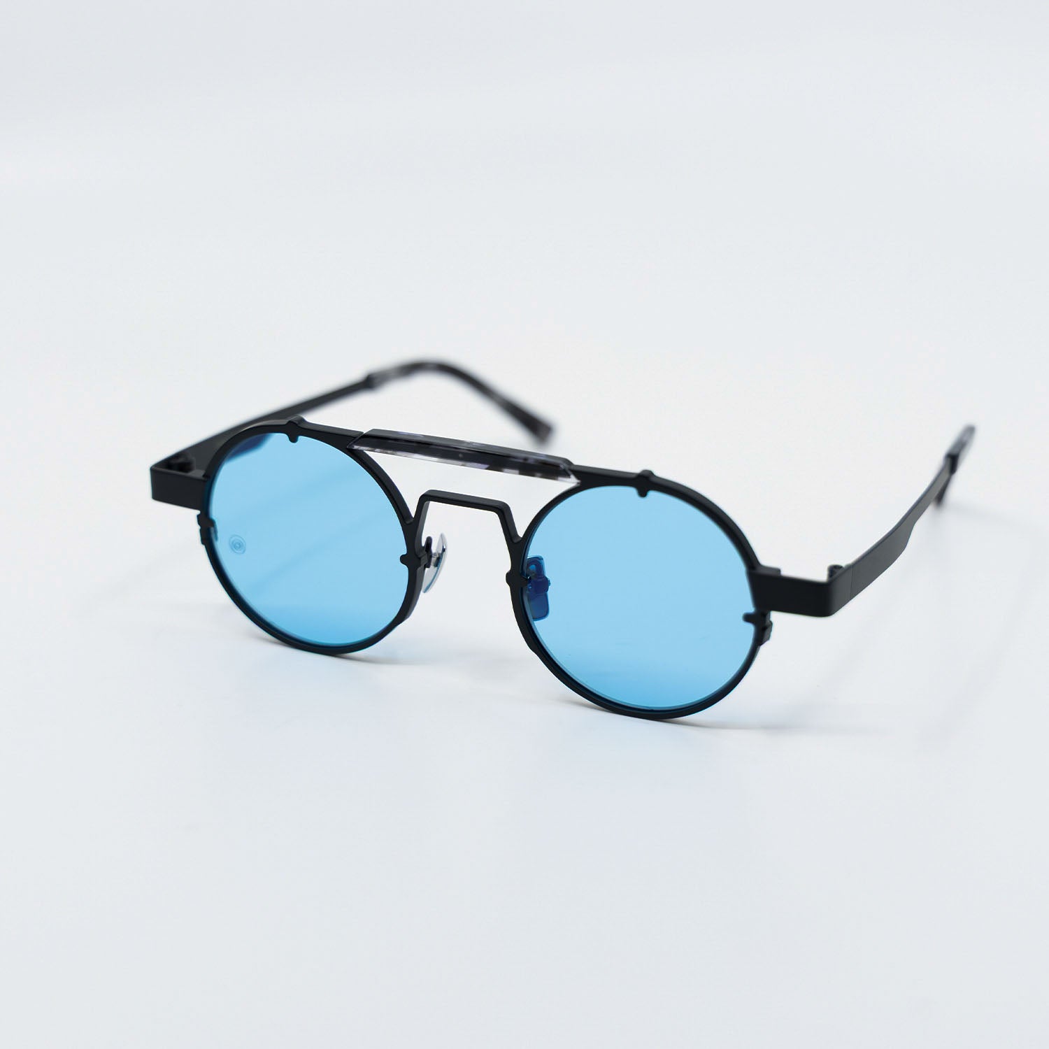 Lennon Sunglasses with Black Frame & Blue Lens