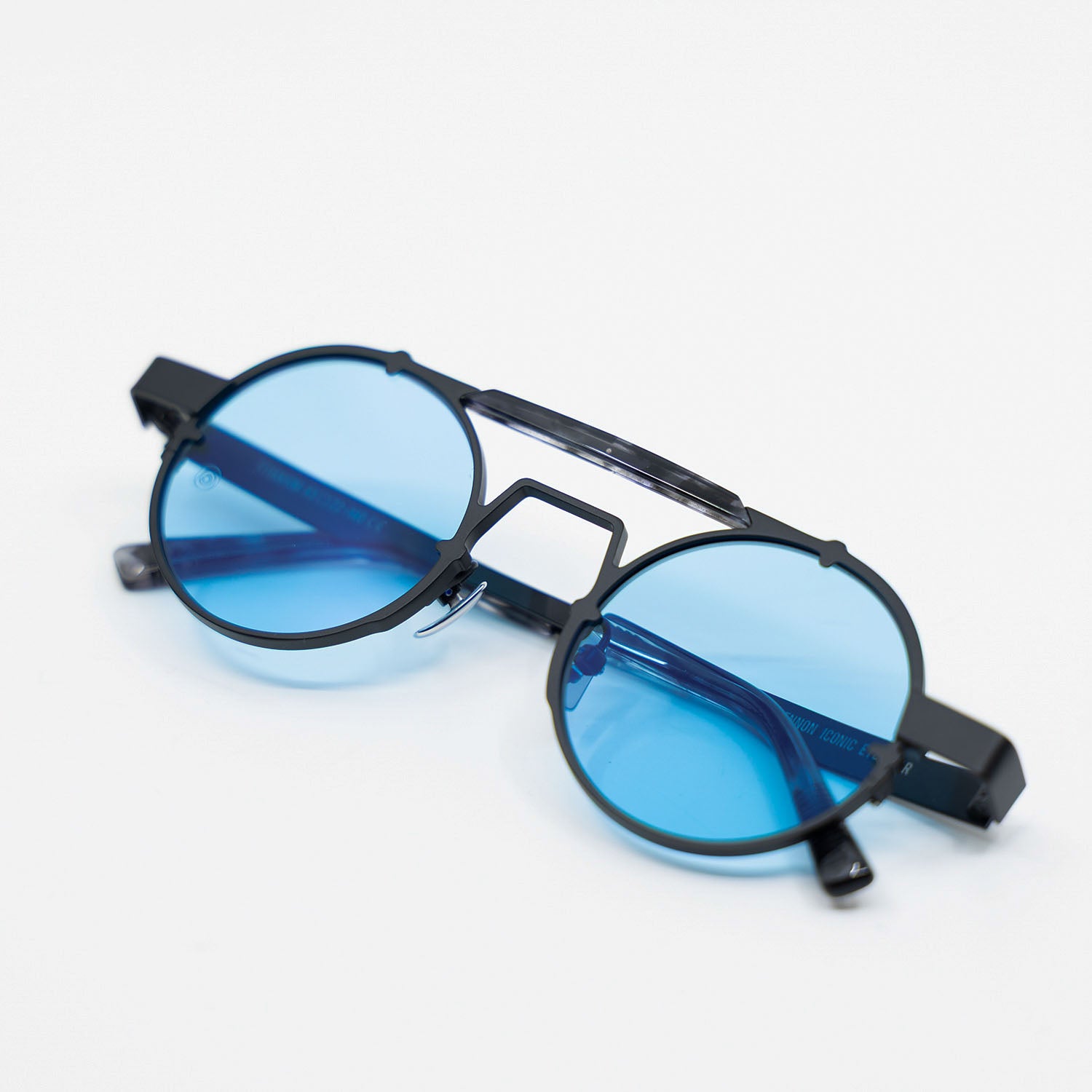 Lennon Sunglasses with Black Frame & Blue Lens