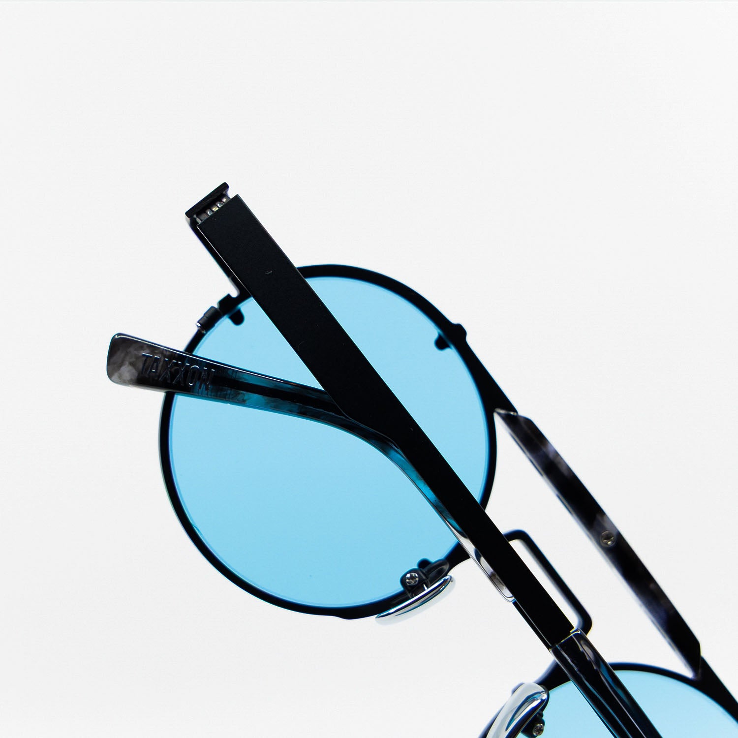 Lennon Sunglasses with Black Frame & Blue Lens