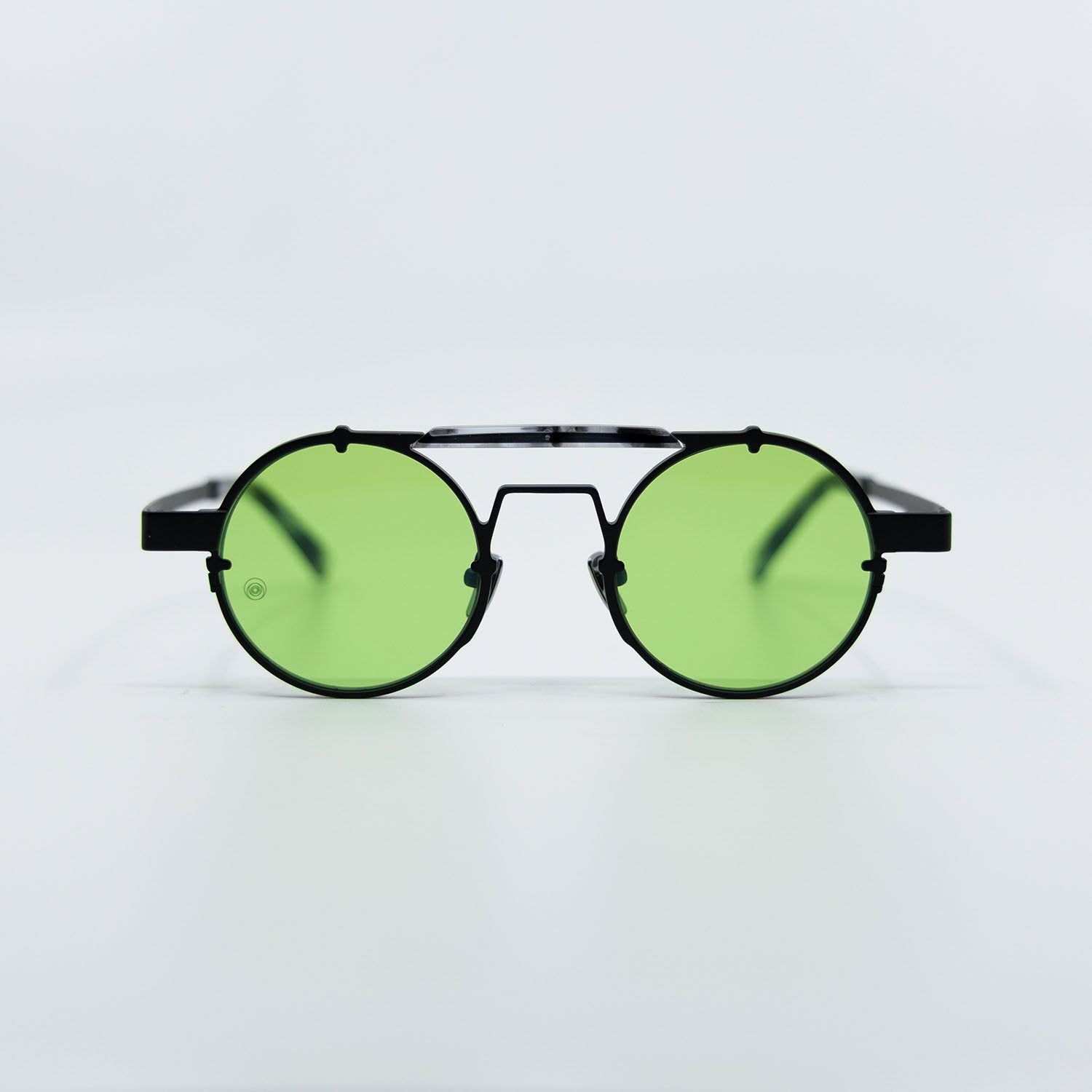 Lennon Sunglasses with Black Frame & Green Lens