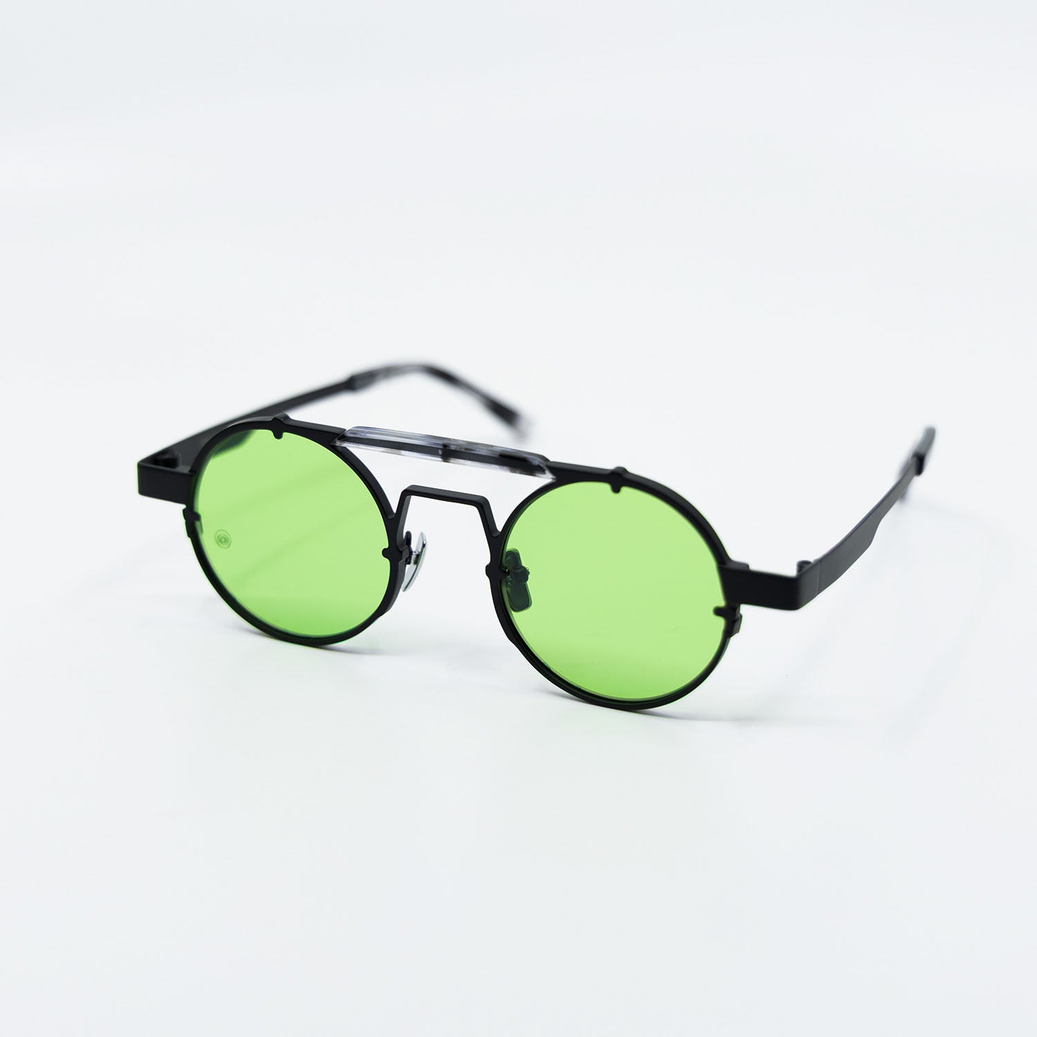 Lennon Sunglasses with Black Frame & Green Lens