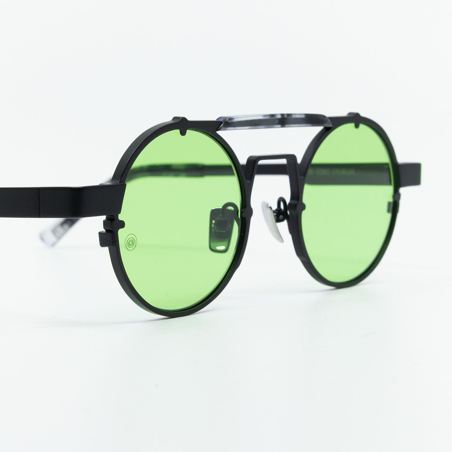 Lennon Sunglasses with Black Frame & Green Lens