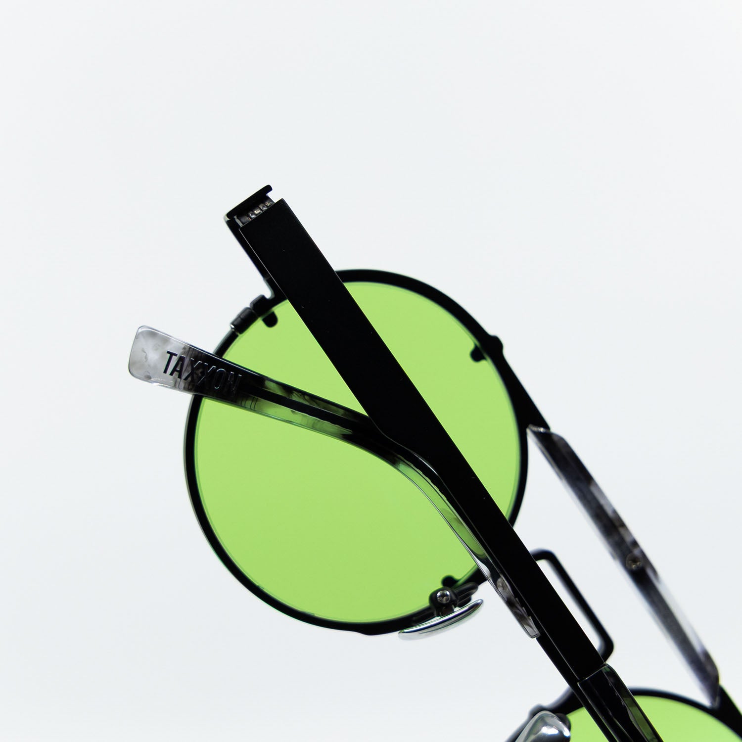 Lennon Sunglasses with Black Frame & Green Lens